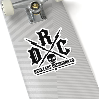 Reckless Decisions Co. Skull Logo Kiss-Cut Sticker