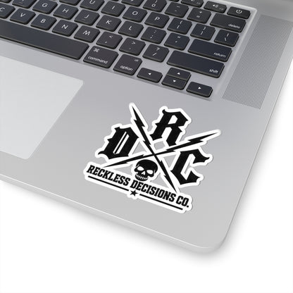 Reckless Decisions Co. Skull Logo Kiss-Cut Sticker
