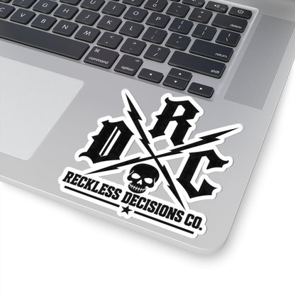 Reckless Decisions Co. Skull Logo Kiss-Cut Sticker